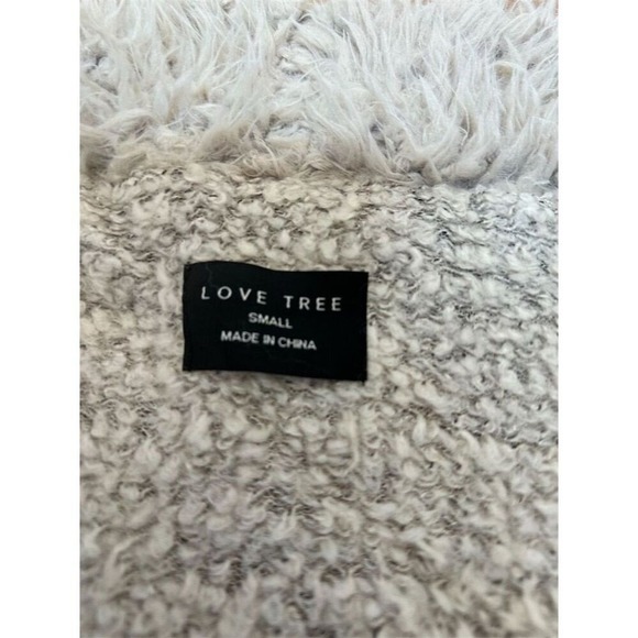 Love Tree‎ Womens Beige Faux Fur Sherpa Vest Size Small Casual Open Front - Picture 6 of 8
